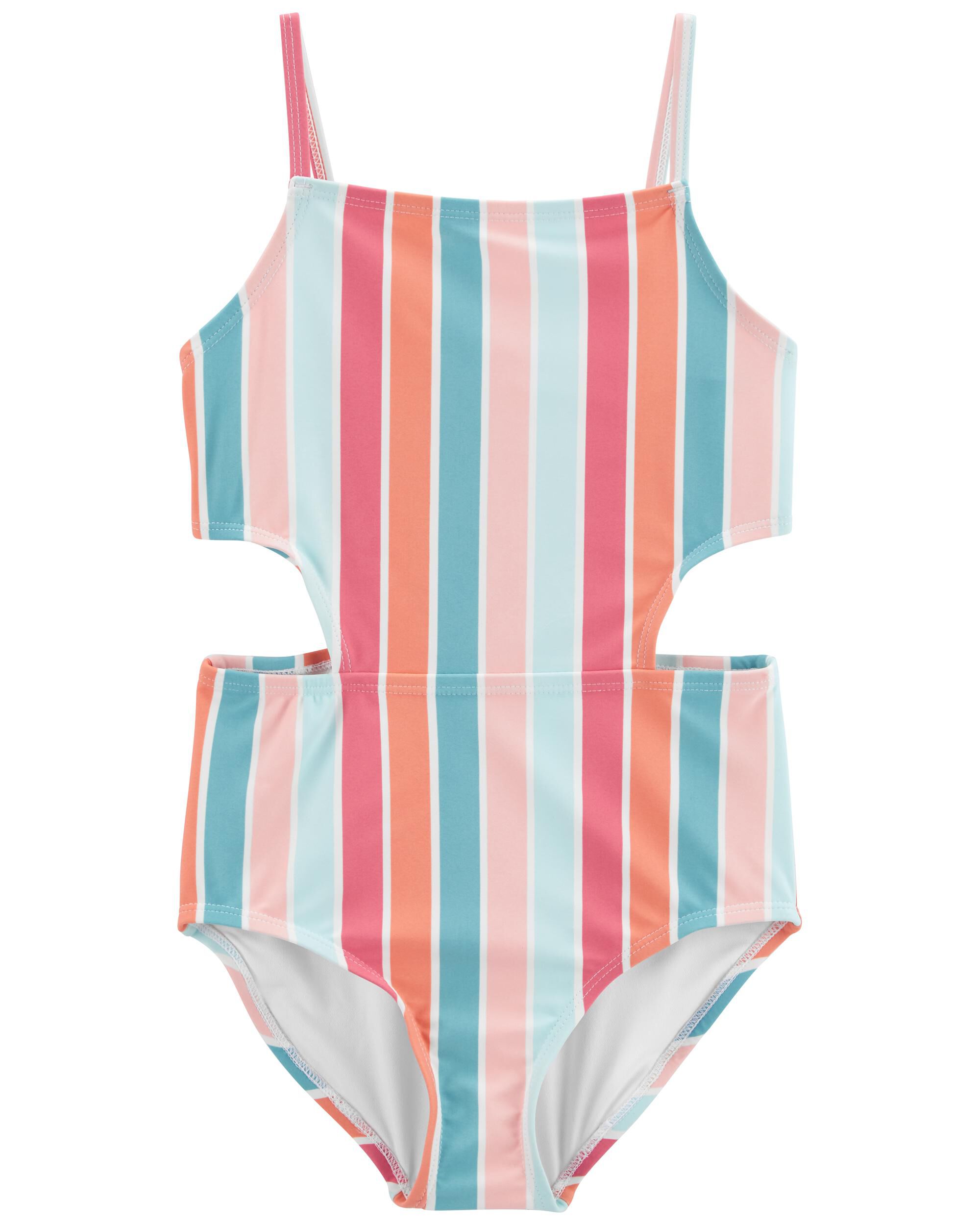 Carters Striped Cut-Out Swimsuit