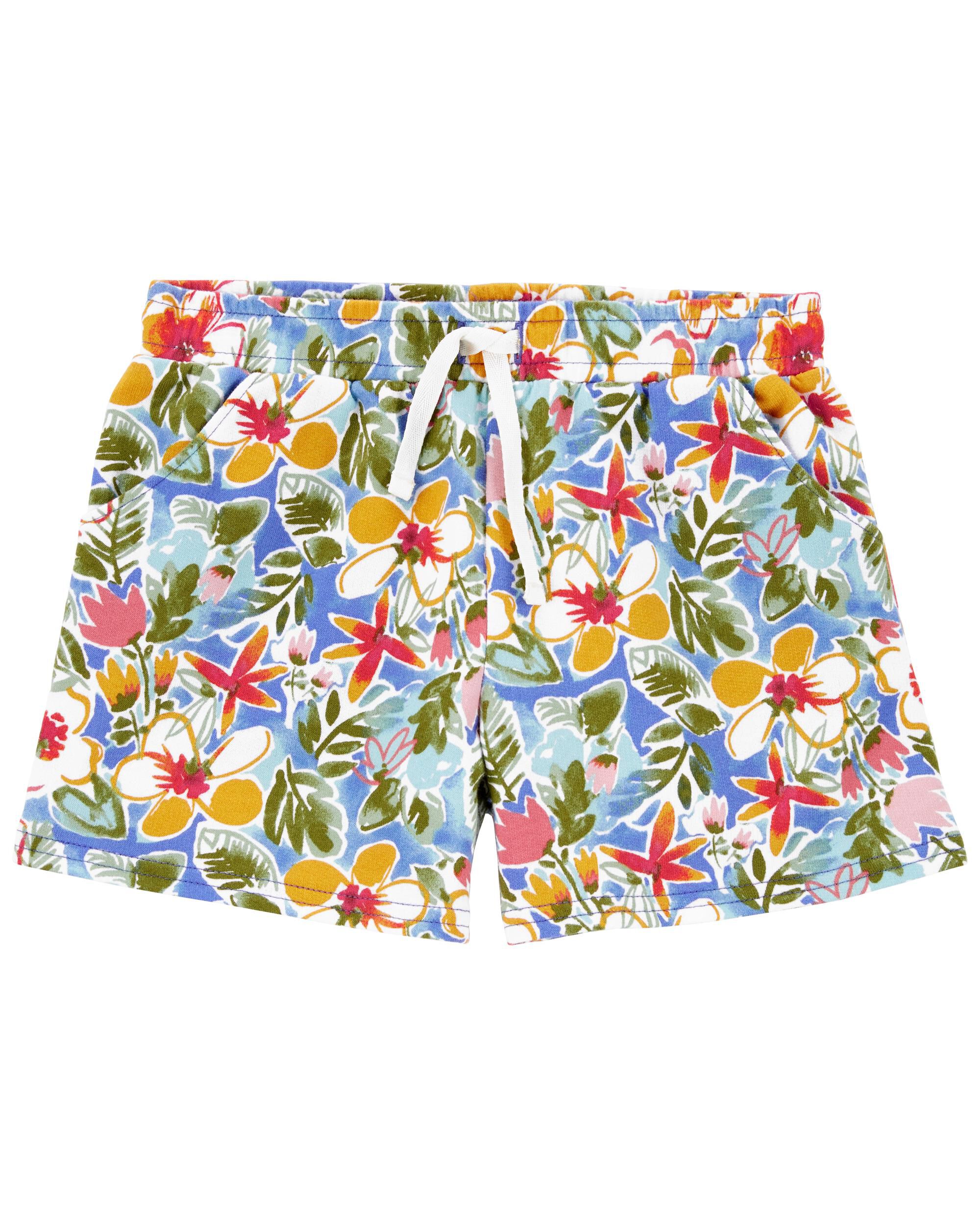 Carters Floral Pull-On French Terry Shorts