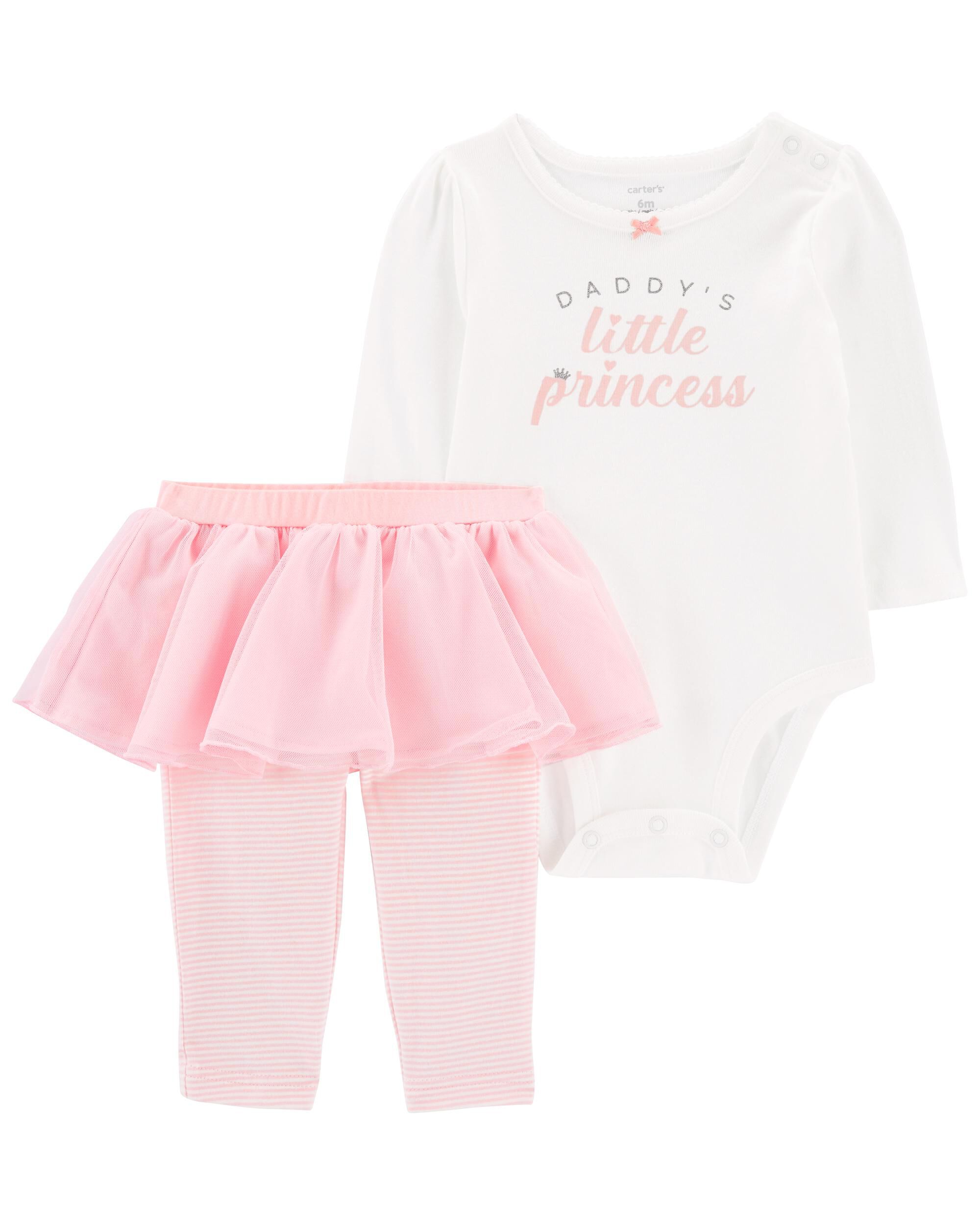 Carters 2-Piece Daddys Little Princess Bodysuit & Tutu Pant Set