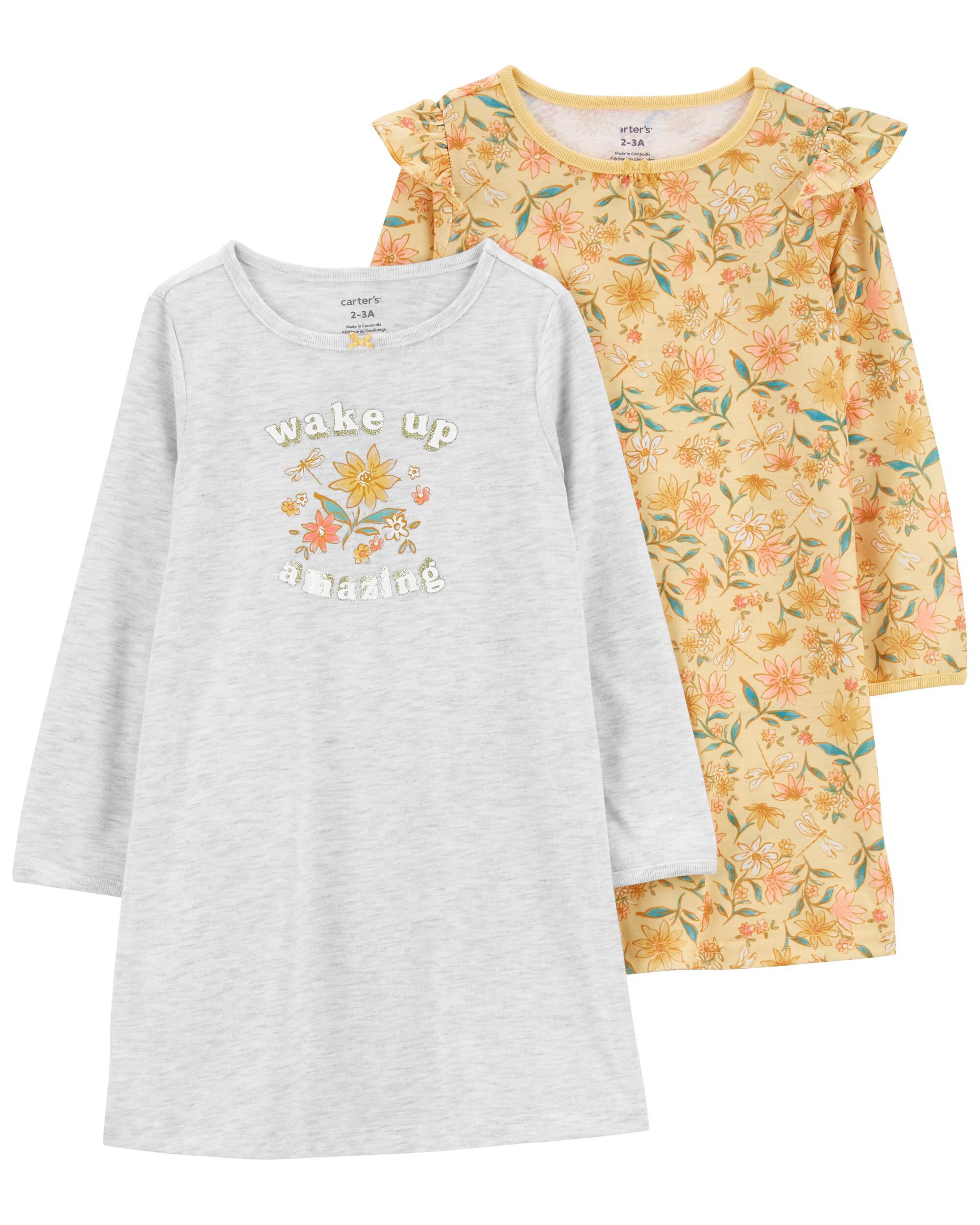 Carters 2-Pack Floral Nightgowns