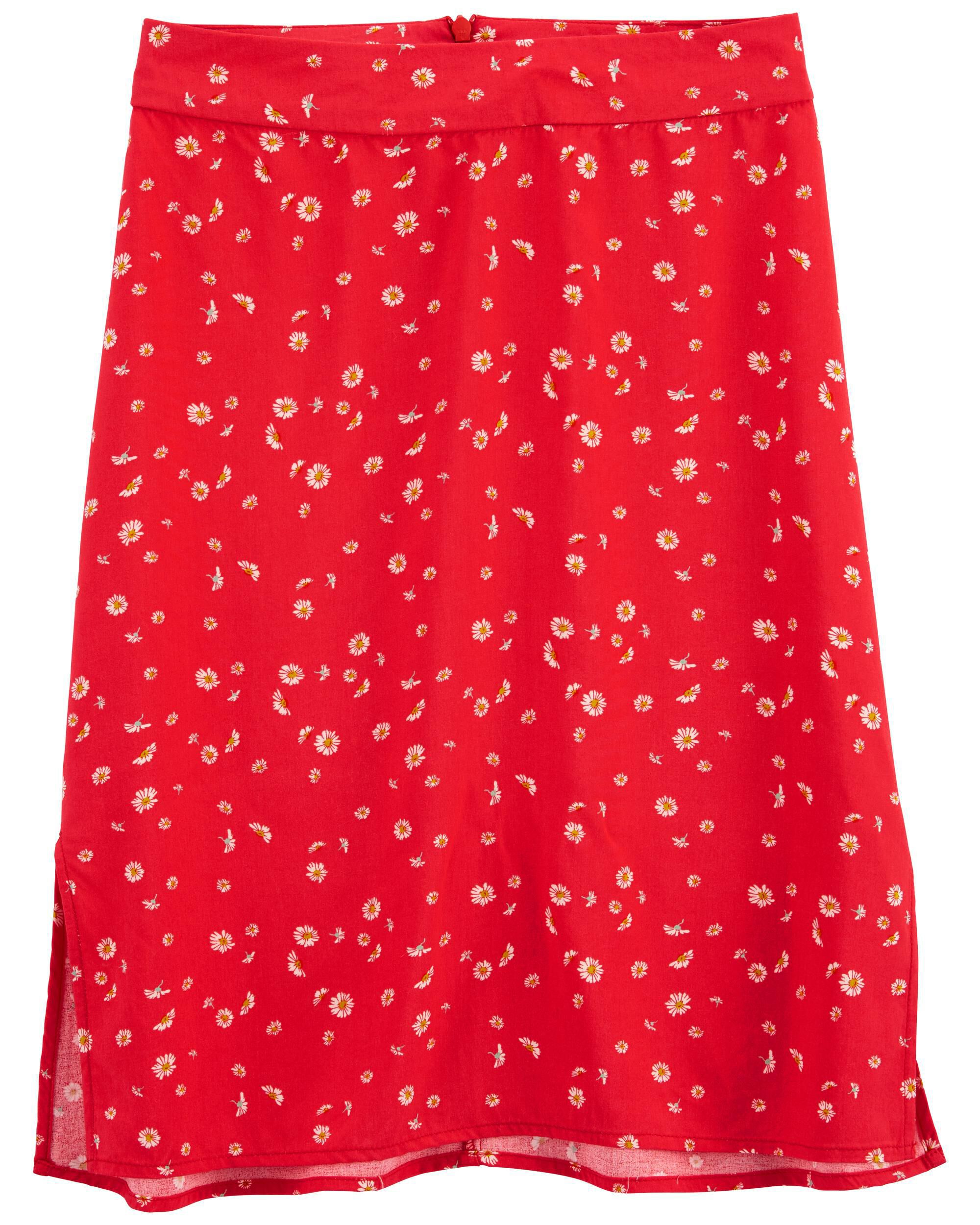 Carters Floral Rayon Midi Skirt
