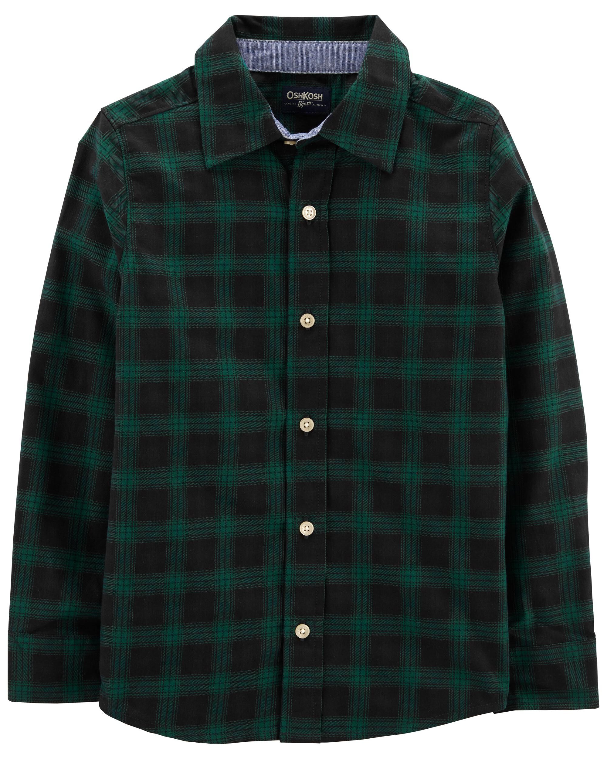 Carters Family Matching: Plaid Soft Twill Button-Front Shirt