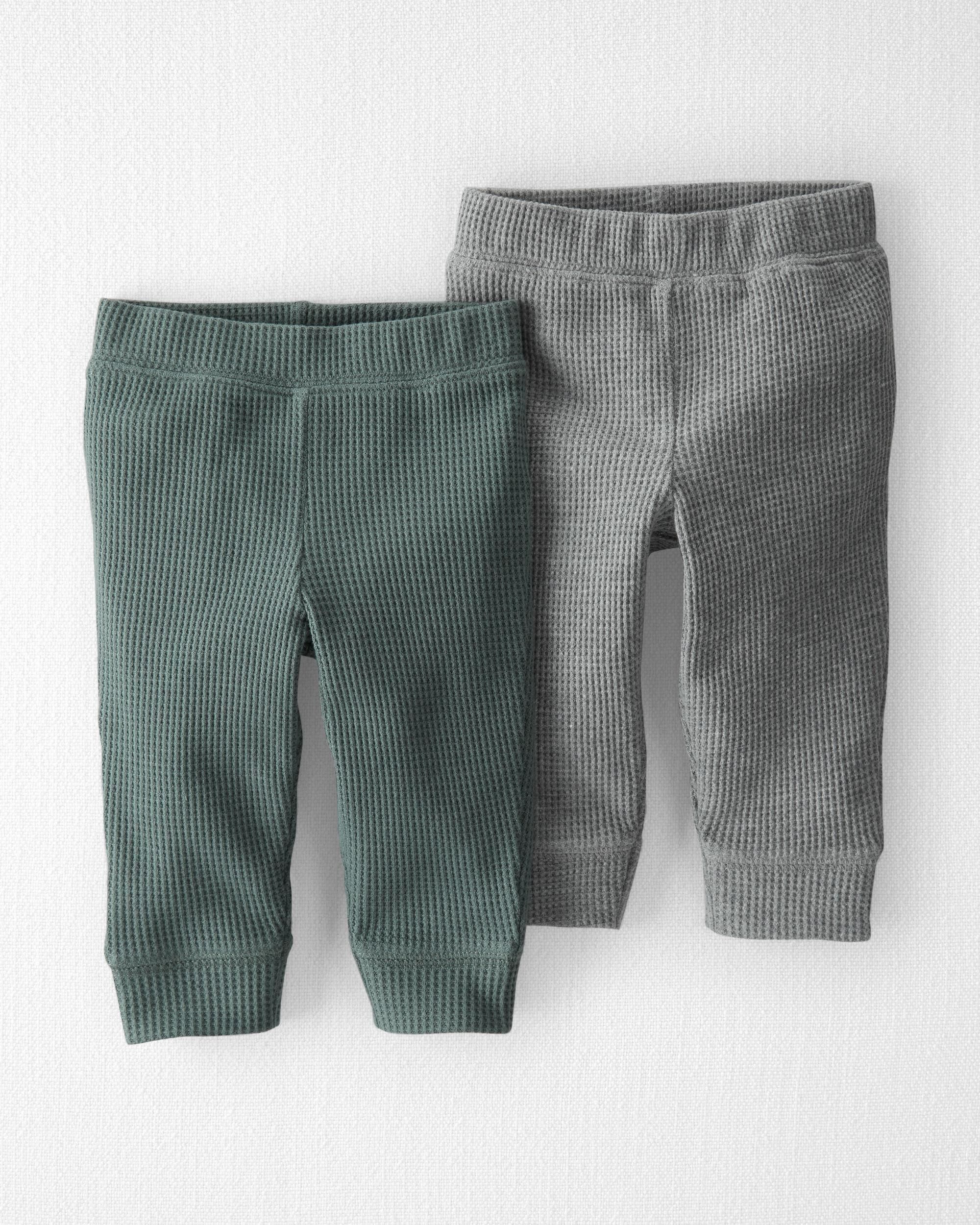Carters Baby 2-Pack Organic Cotton Waffle Knit Pants