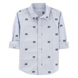Carters Baby Dinosaur Button-Front Shirt