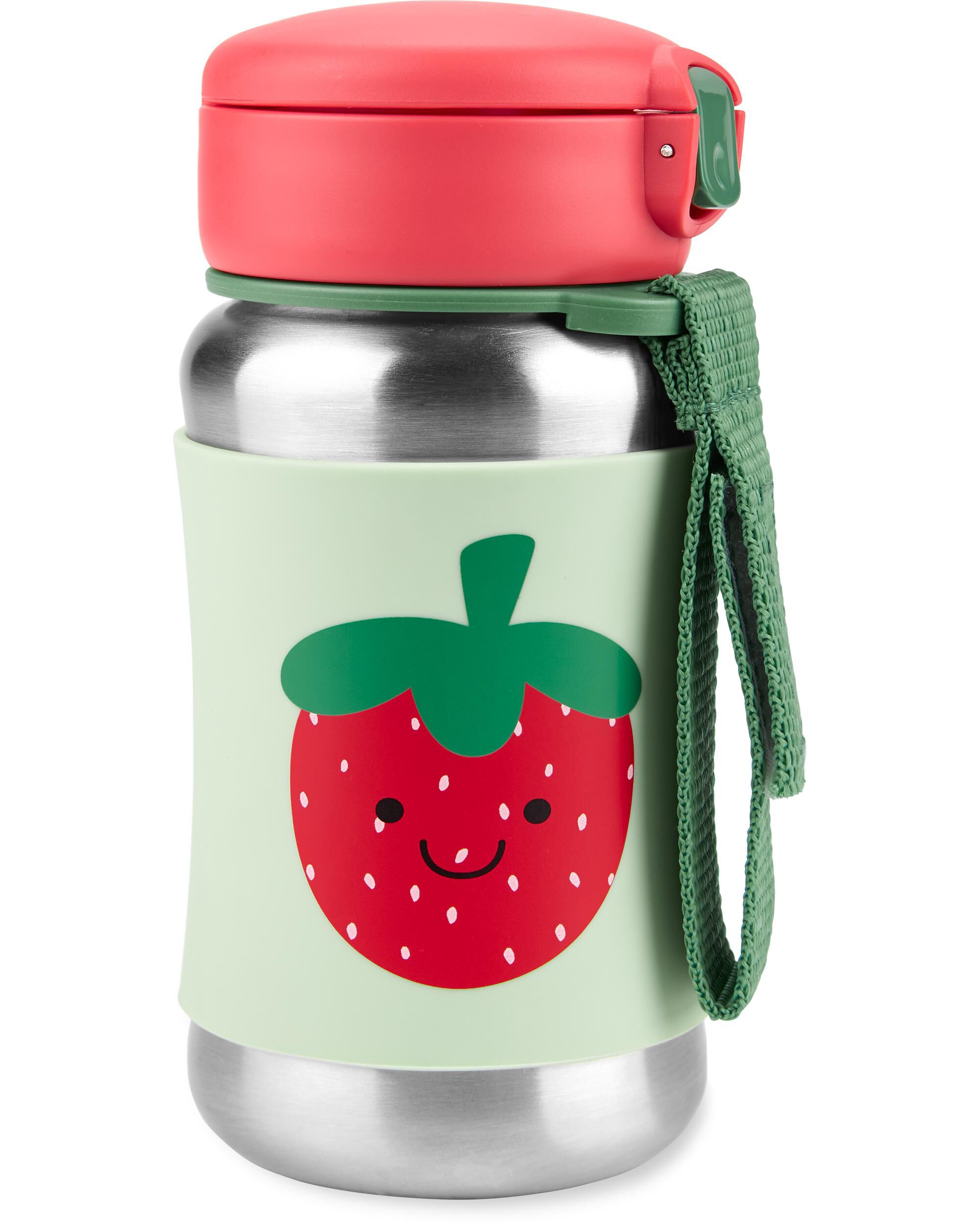 Carters Spark Style Stainless Steel Straw Bottle - Strawberry