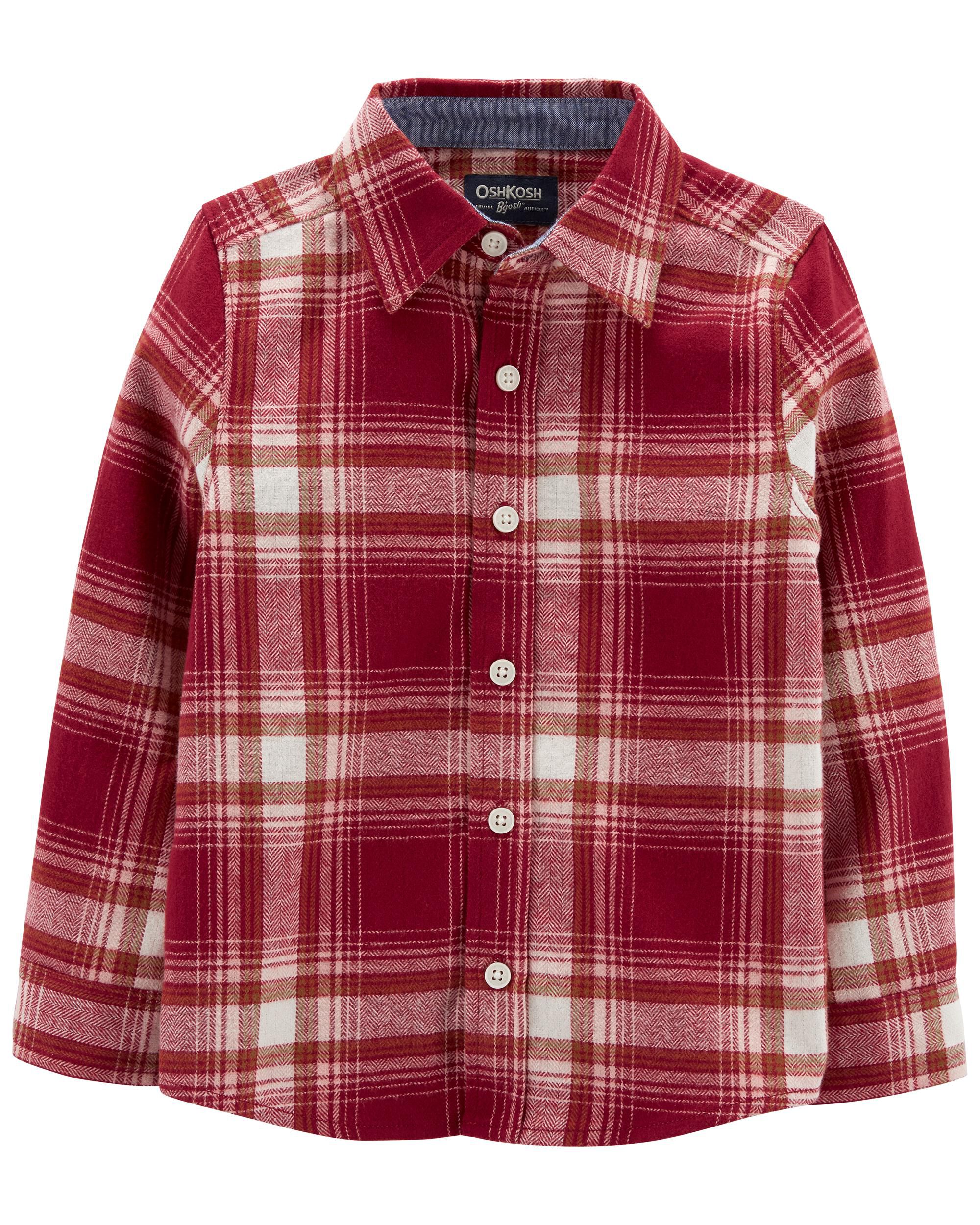 Carters Toddler Cozy Flannel Button-Front Shirt
