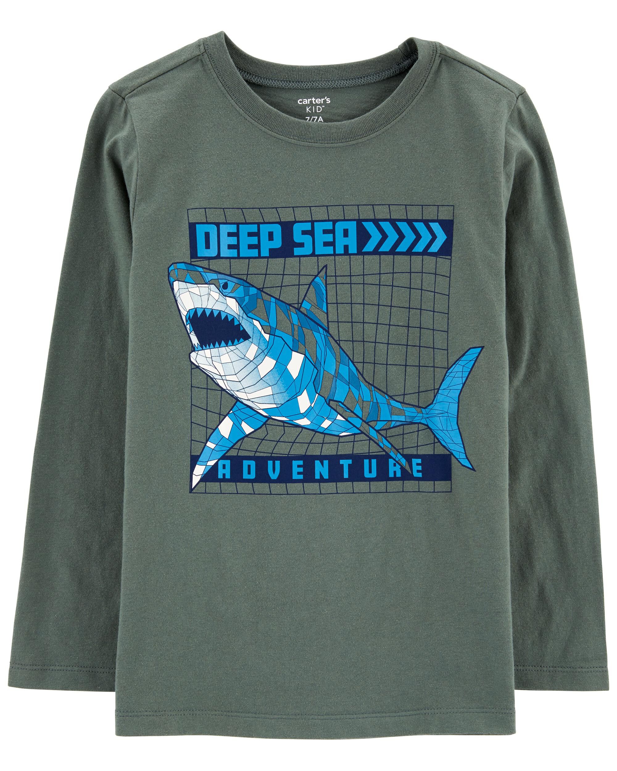 Carters Kid Deep Sea Adventure Shark Jersey Tee