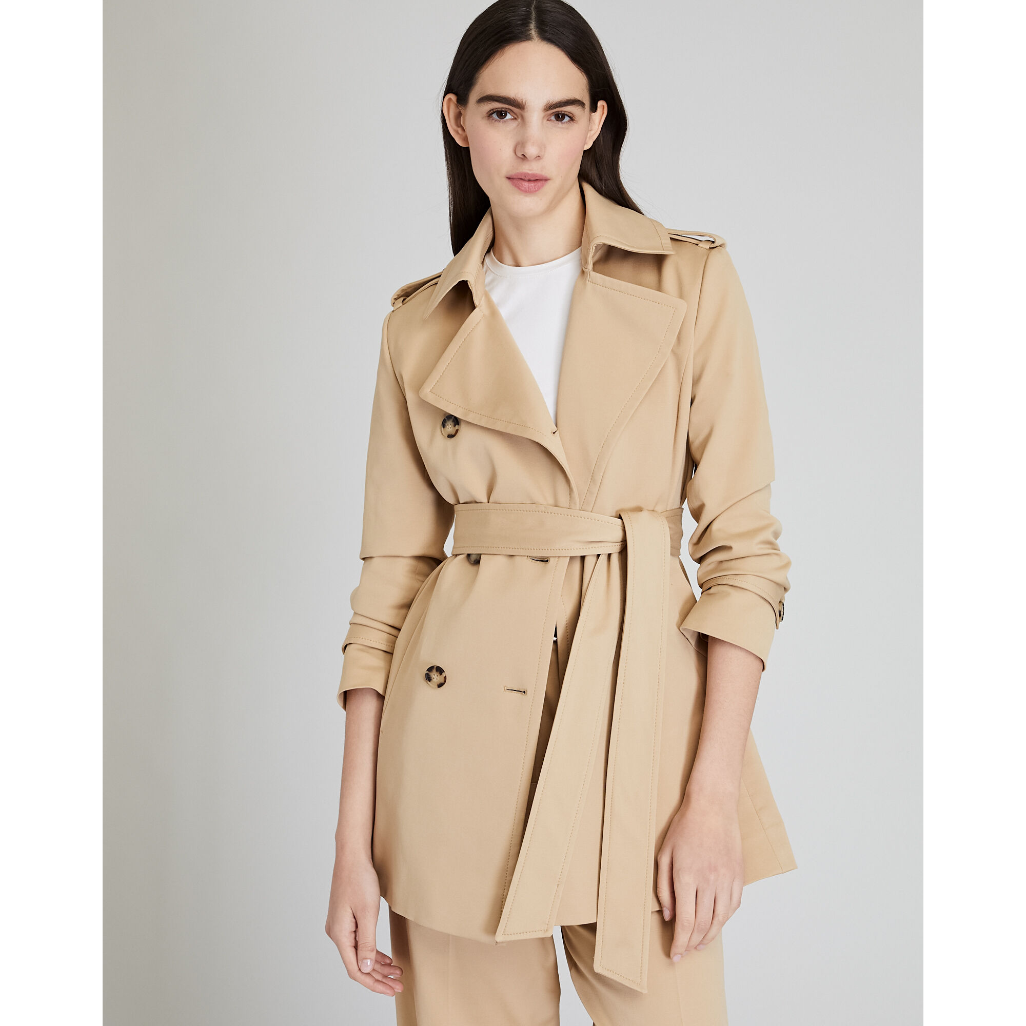 Fit & Flare Trench Coat