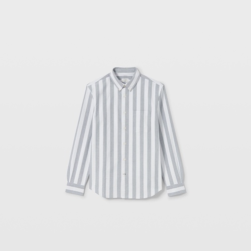클럽모나코 Long Sleeve Wide Stripe Oxford Shirt