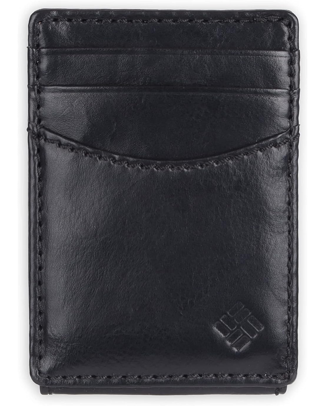콜롬비아 Columbia Mens Leather Front Pocket Wallet Card Holder for Travel