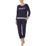 DKNY Long Sleeve Joggers PJ Set