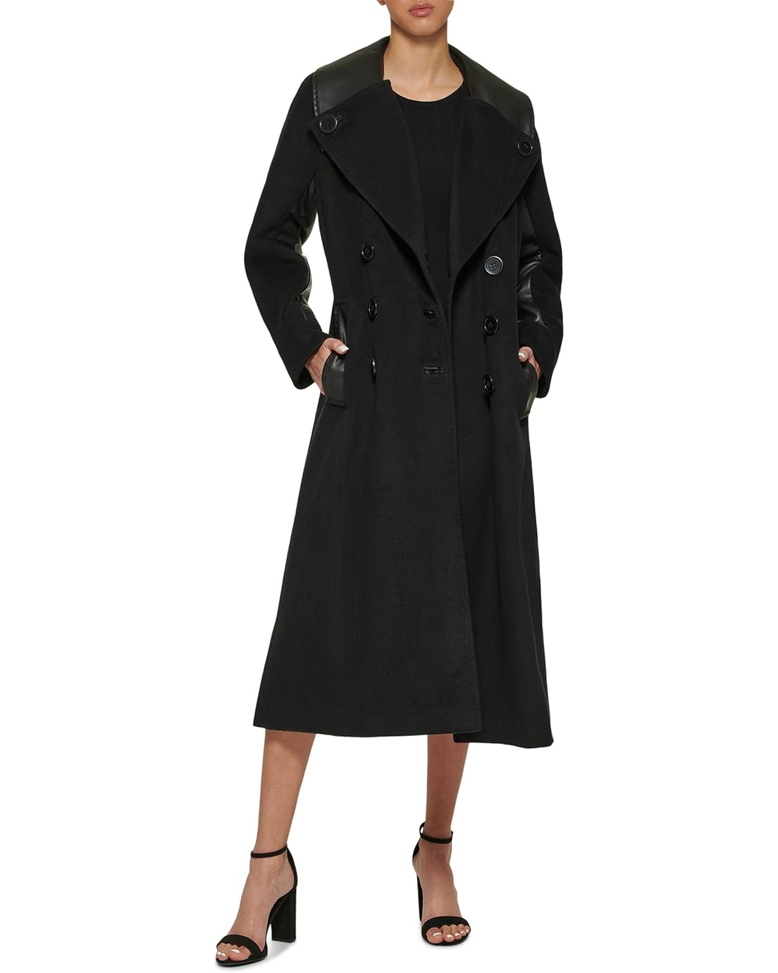 DKNY Double-Breasted Wool Coat