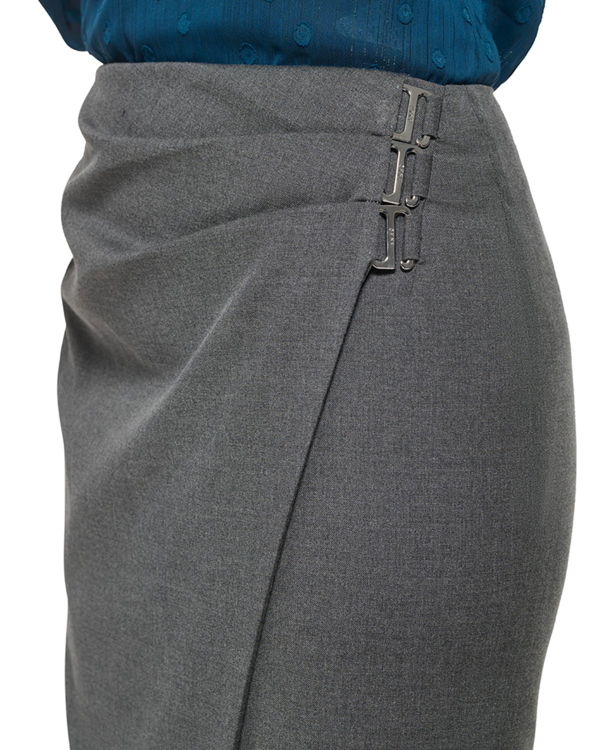 DKNY Womens Faux Wrap Pencil Skirt