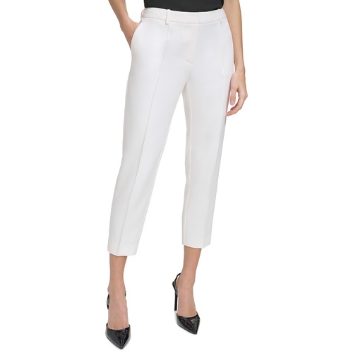 DKNY Womens Mid-Rise Pull-On Cropped Pants