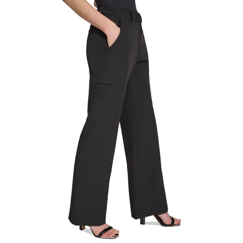 DKNY Womens Mid-Rise Fine Stretch Twill Cargo Pants