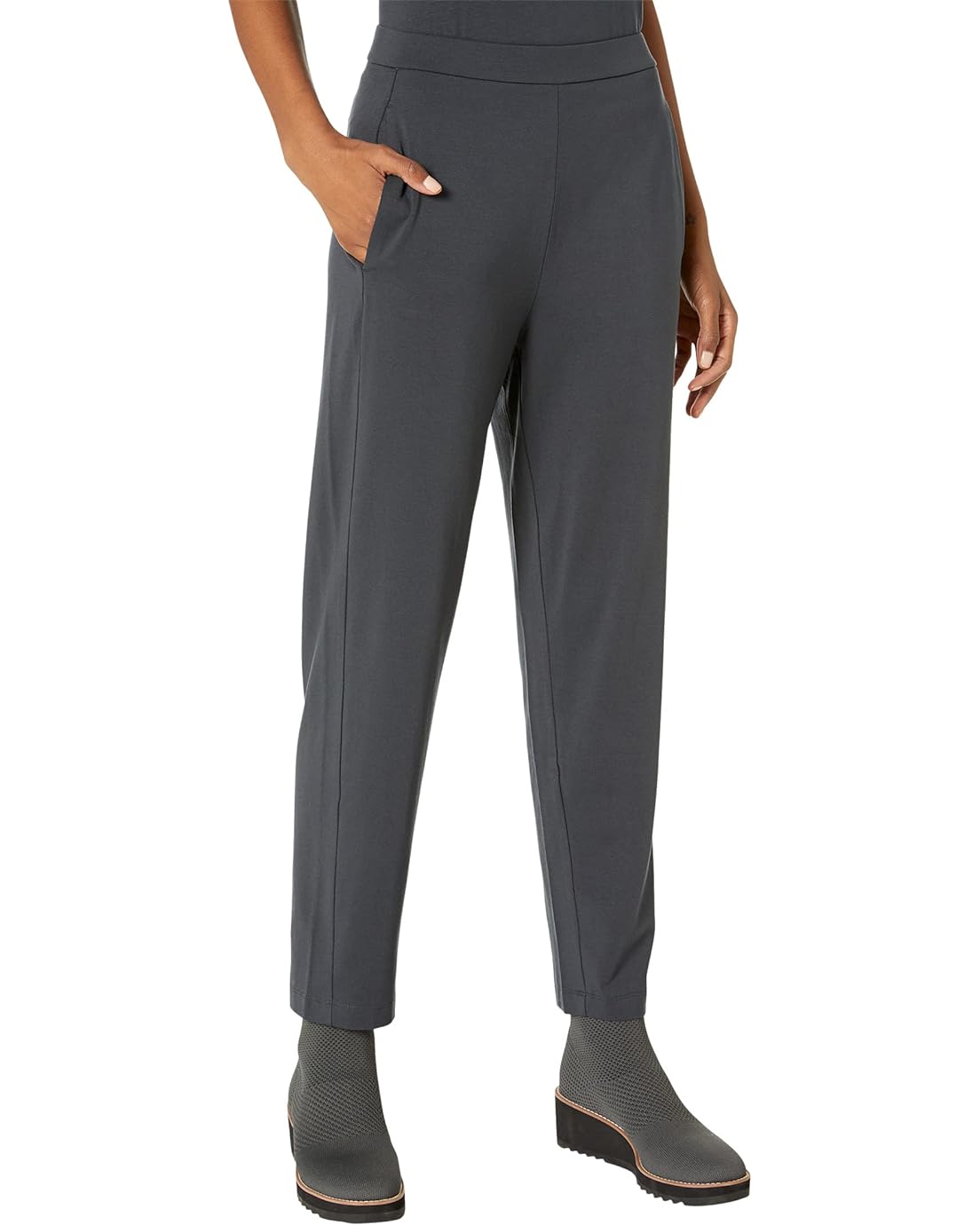 Eileen Fisher Slouch Ankle Pants in Stretch Jersey Knit