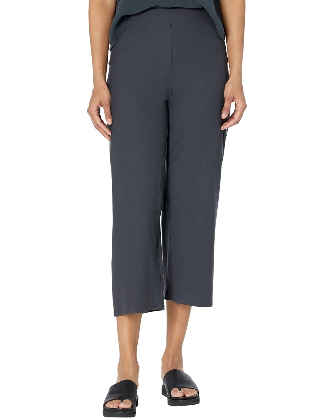 Eileen Fisher Straight Cropped Pants in Washable Stretch Crepe