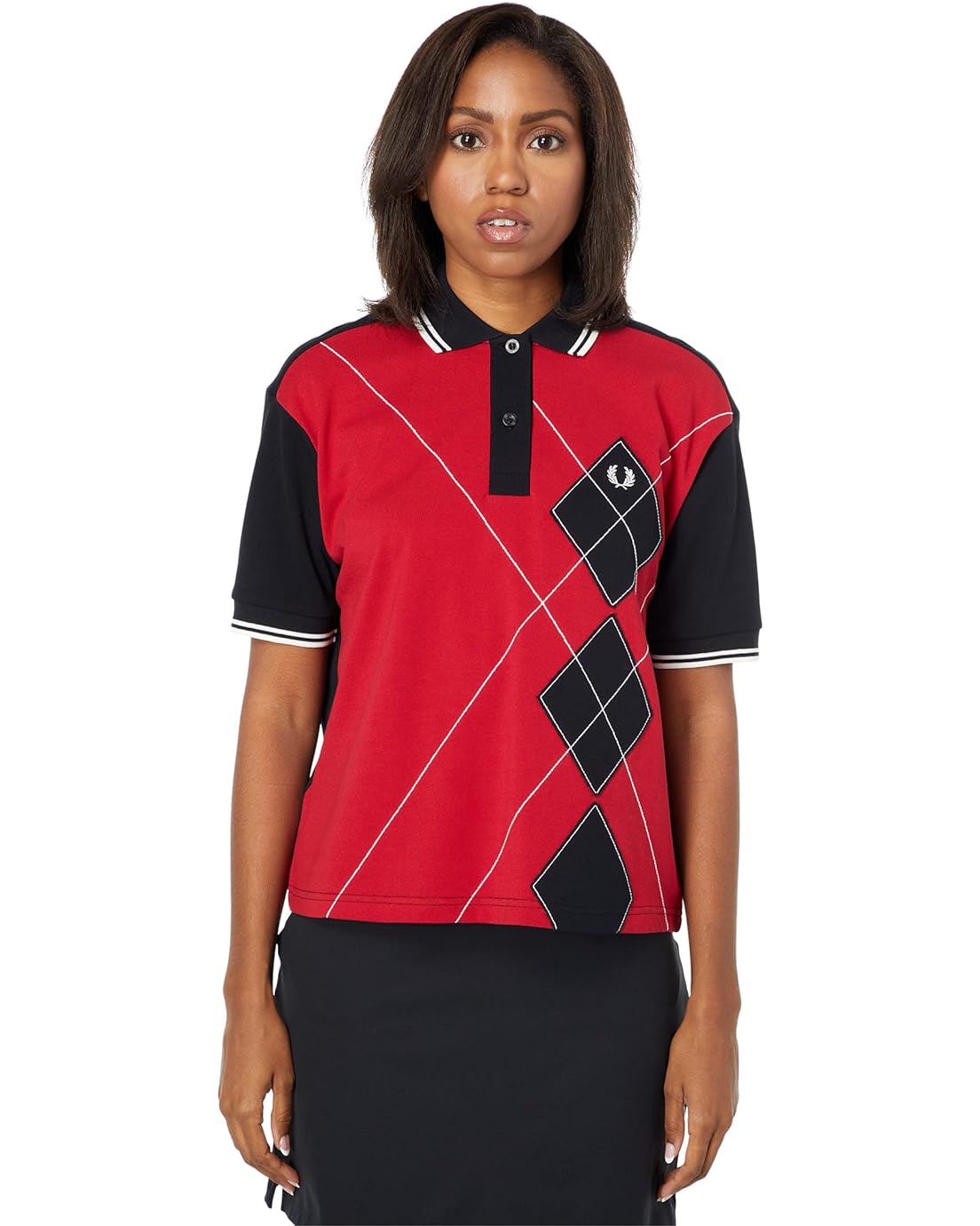 Fred Perry Harlequin Applique Polo Shirt