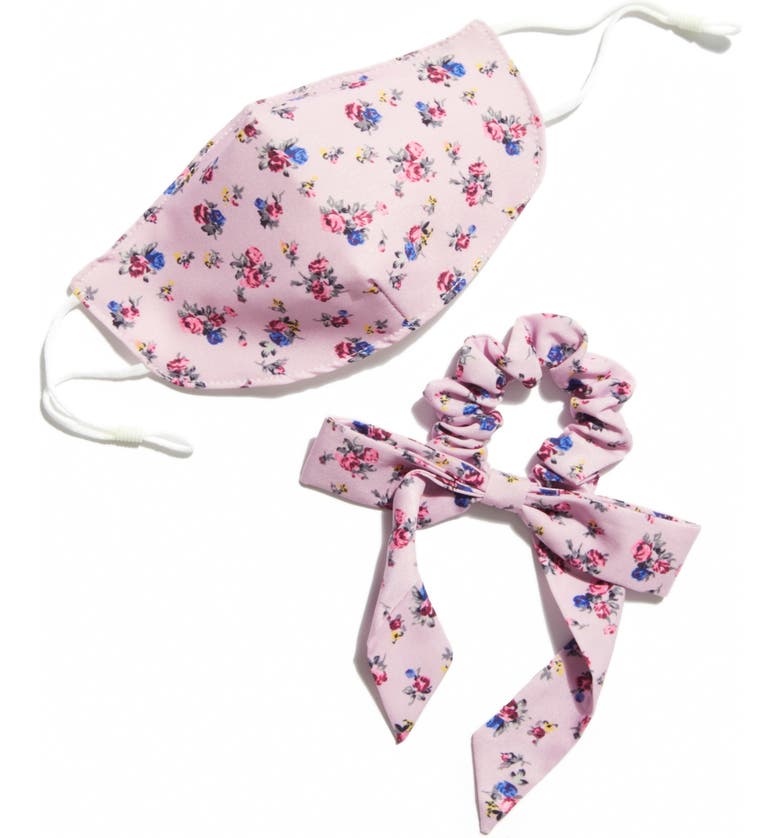 Free People Adult Face Mask & Scrunchie Bow Set_LILAC