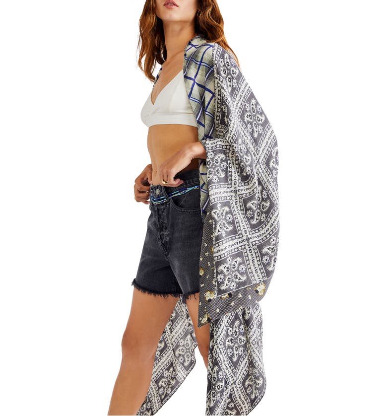 Free People American Pie Patchwork Duster_STORM COMBO