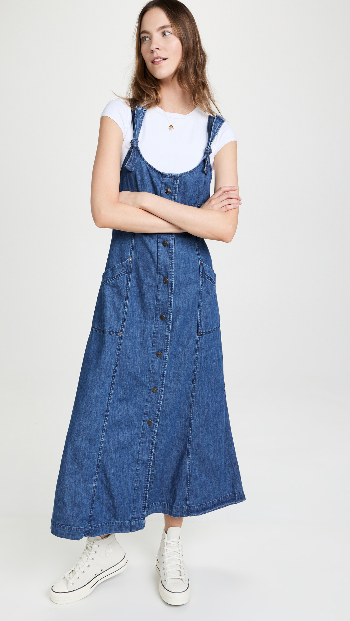 Free People Time After Time Denim Dress