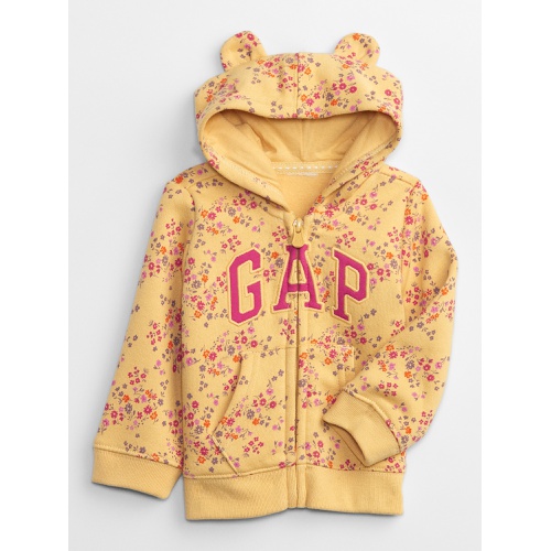 갭 babyGap Logo Print Zip Hoodie