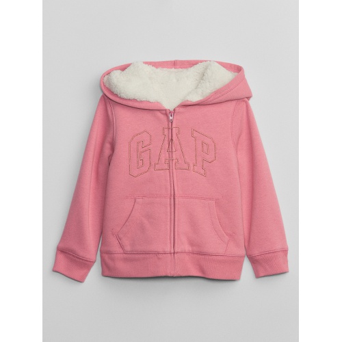 갭 babyGap Logo Sherpa Zip Hoodie