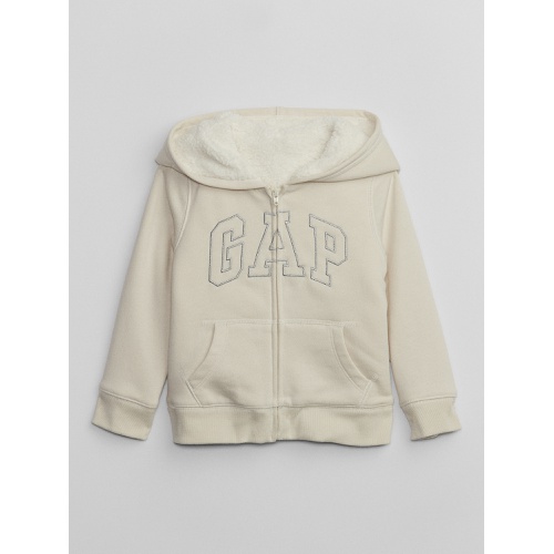 갭 babyGap Logo Sherpa Zip Hoodie