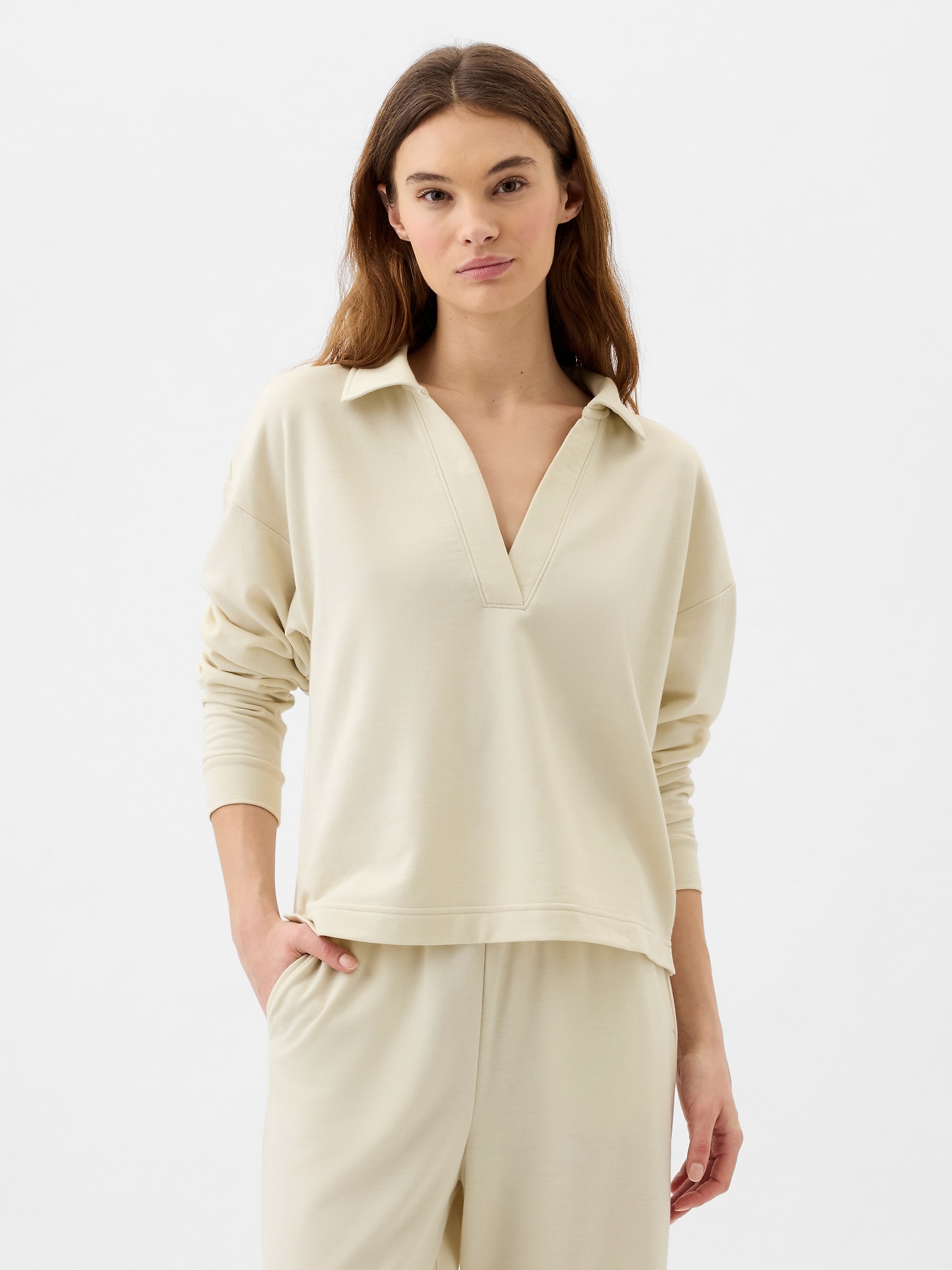 Relaxed Cloudlight Polo Sweatshirt