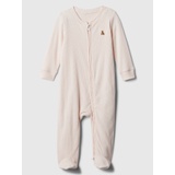 Baby Ribbed Two-Way Zip One-Piece