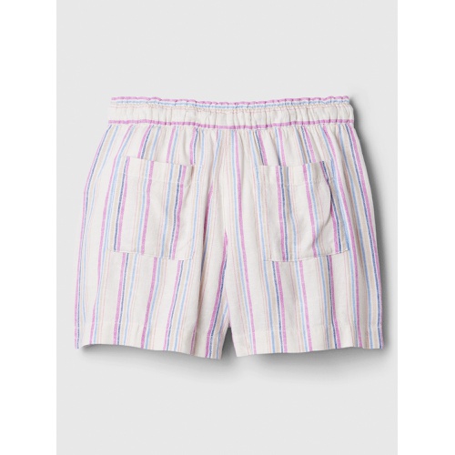 갭 4 Mid Rise Easy Linen-Blend Pull-On Shorts