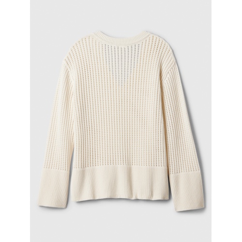 갭 Relaxed Crochet V-Neck Sweater