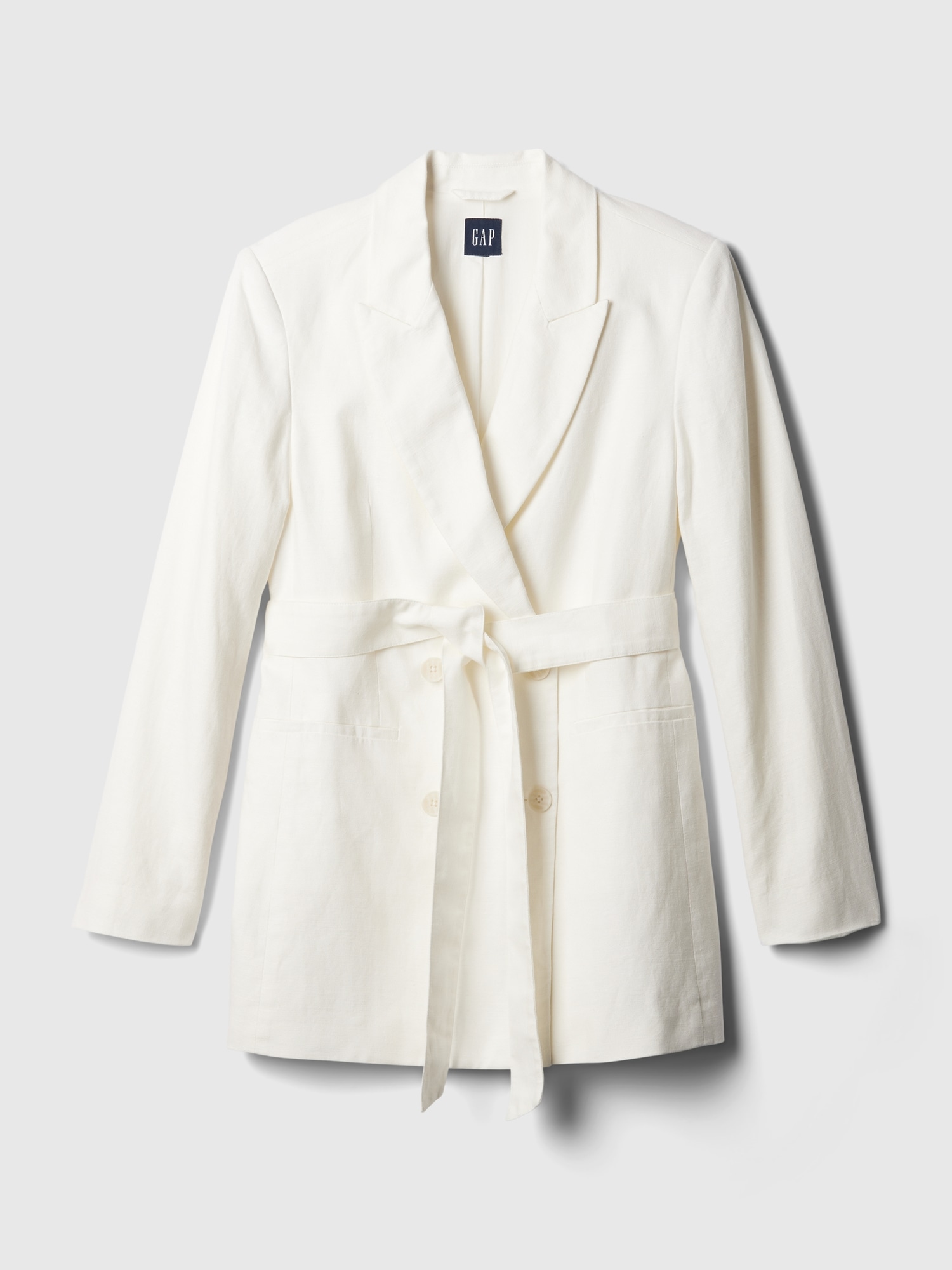 갭 Linen-Cotton Belted Blazer