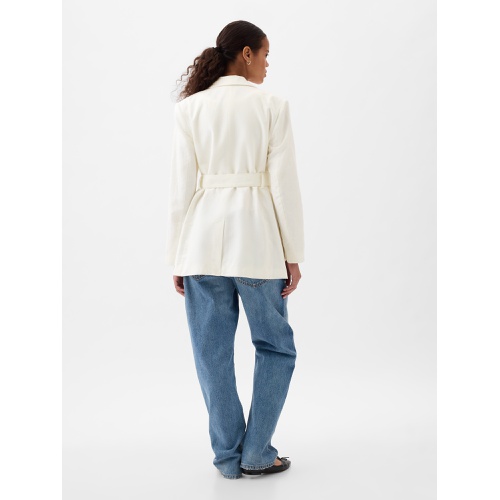 갭 Linen-Cotton Belted Blazer