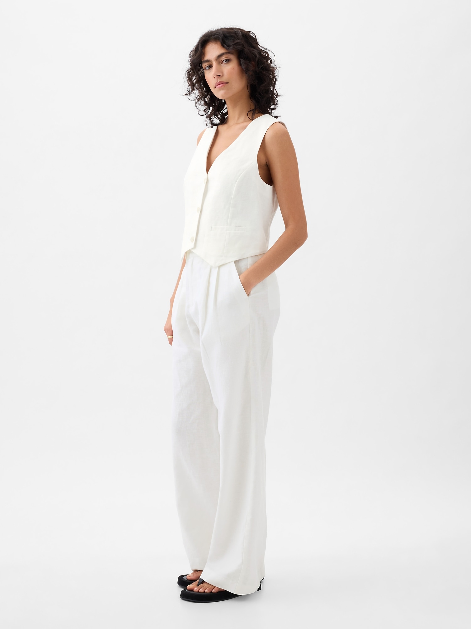 갭 Linen-Cotton Vest
