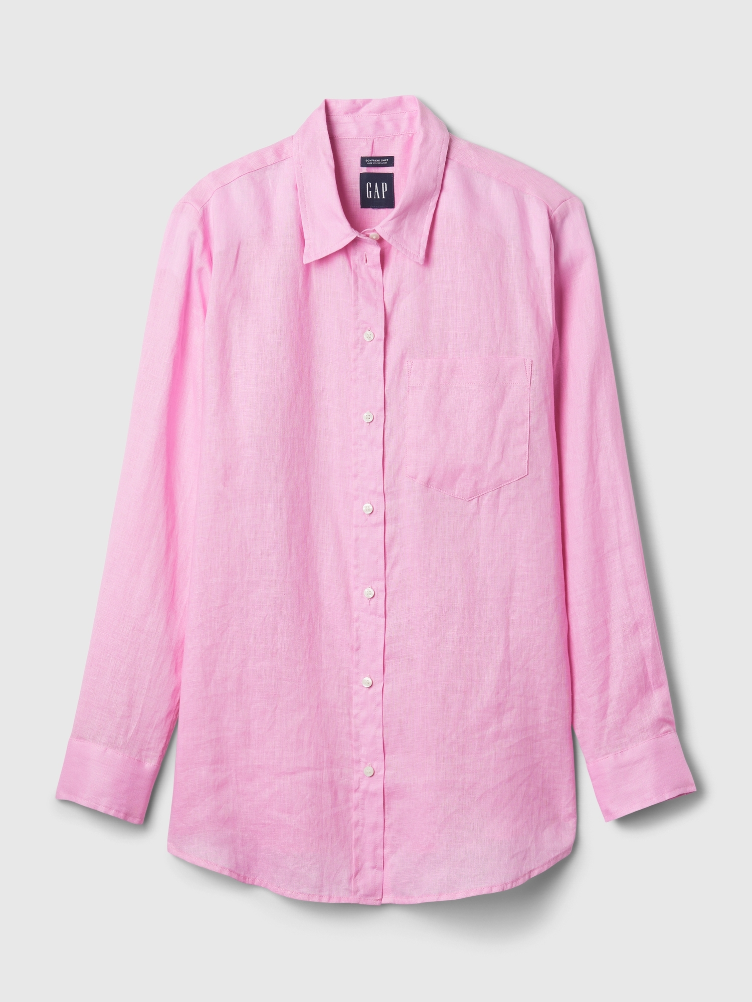 갭 100% Linen Boyfriend Shirt