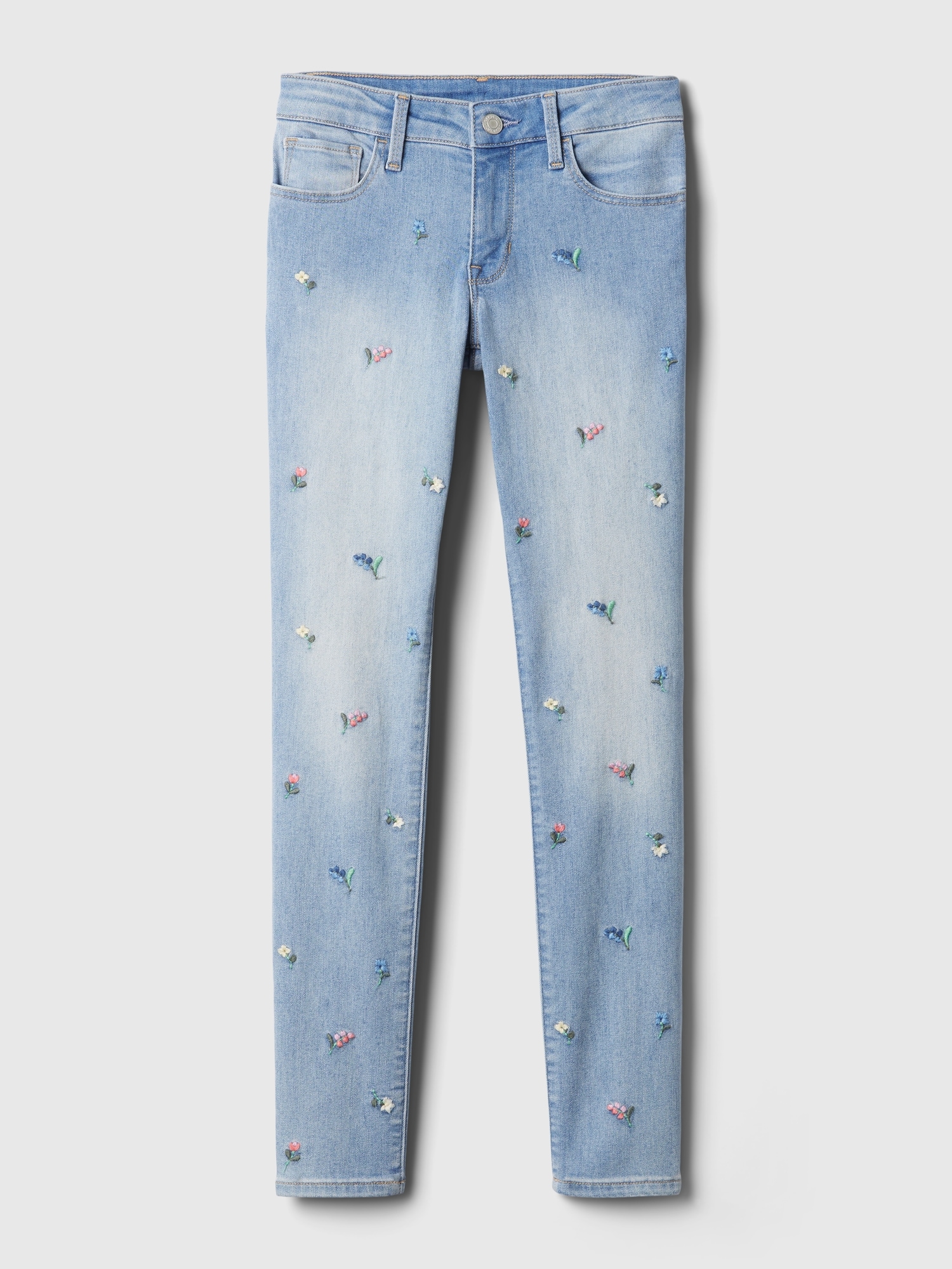 갭 Kids Mid Rise Embroidered Skinny Jeans