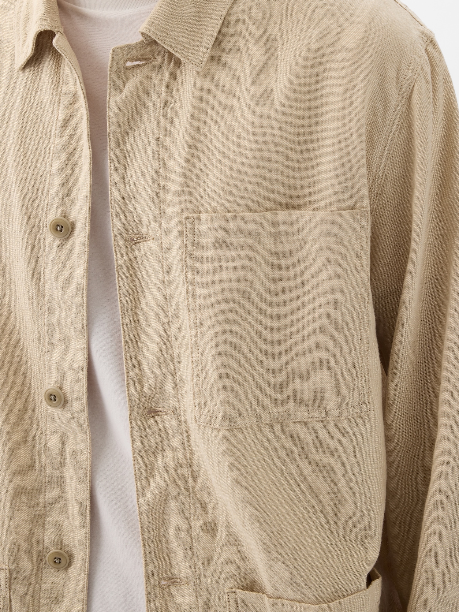 갭 Linen-Cotton Chore Jacket