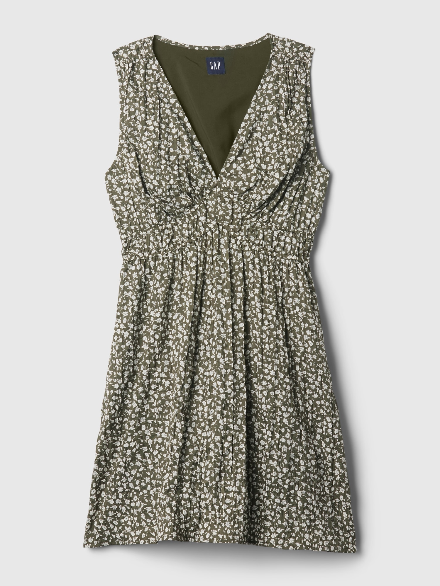 갭 Textured Crinkle Empire Waist Mini Dress