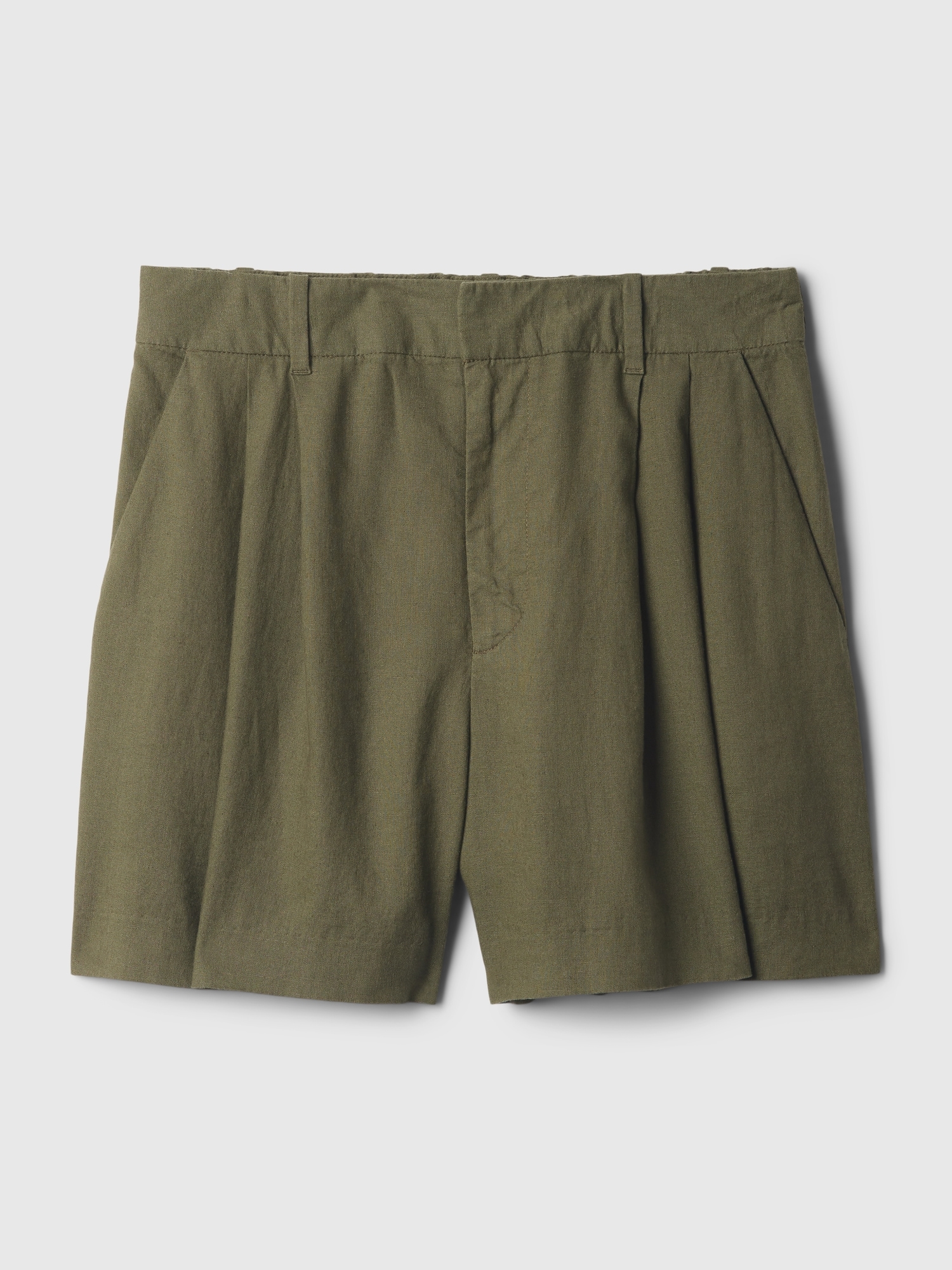 갭 365 High Rise Linen-Blend Shorts