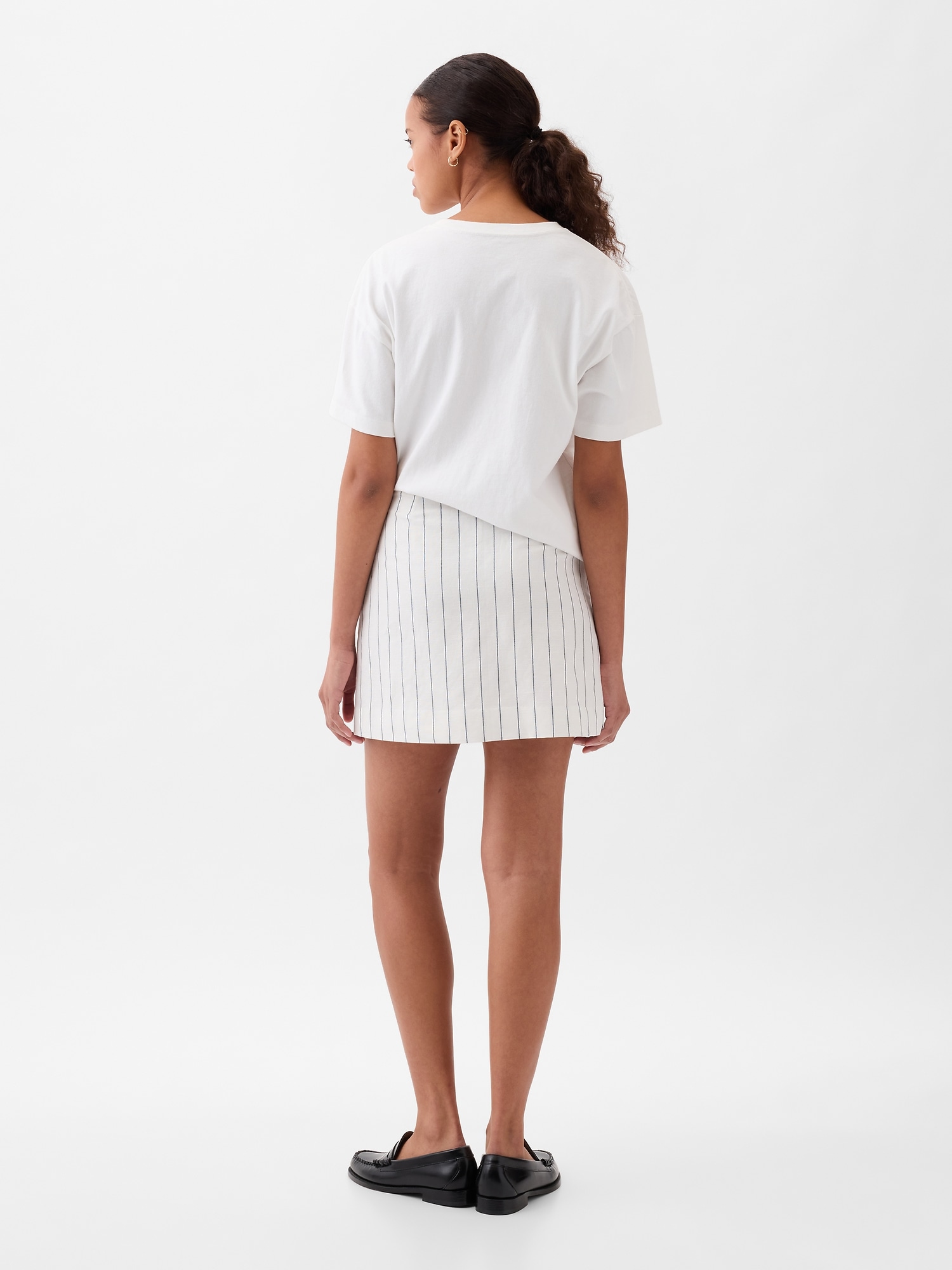 갭 Linen-Cotton Mini Skirt
