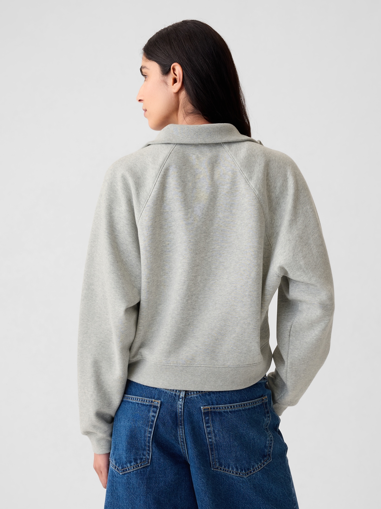 갭 Vintage Soft Cropped Half-Zip Pullover