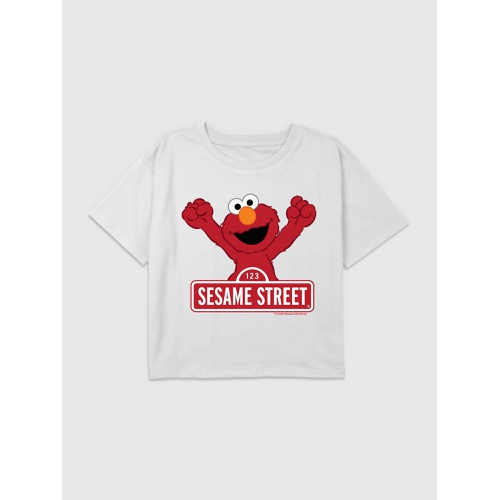 갭 Kids Sesame Street Elmo Street Sign Graphic Boxy Crop Tee