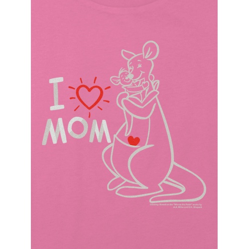갭 Kids Winnie the Pooh I Love Mom Kanga and Roo Graphic Boxy Crop Tee