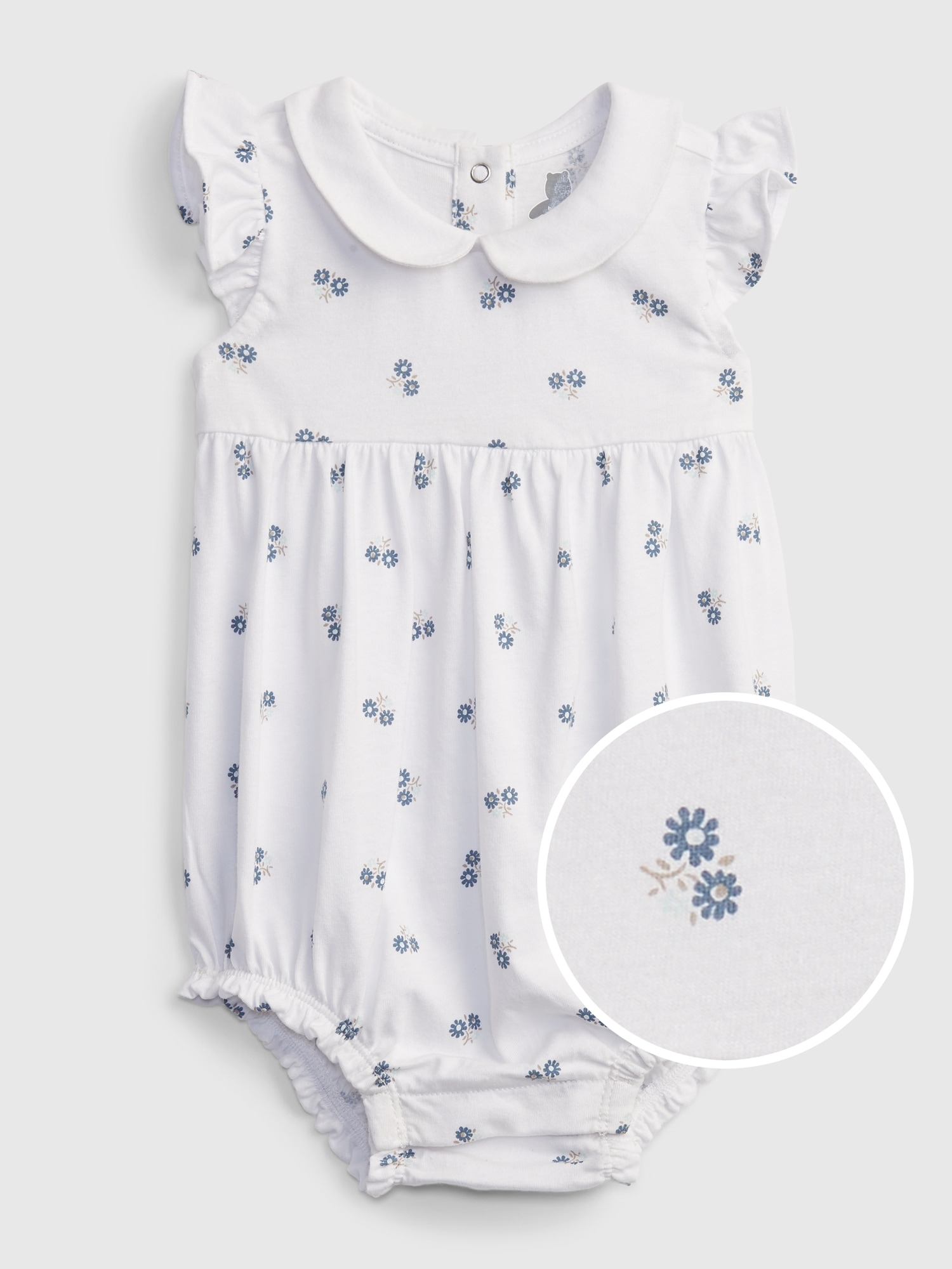 갭 Baby 100% Organic Cotton First Favorite Floral Bubble One-Piece