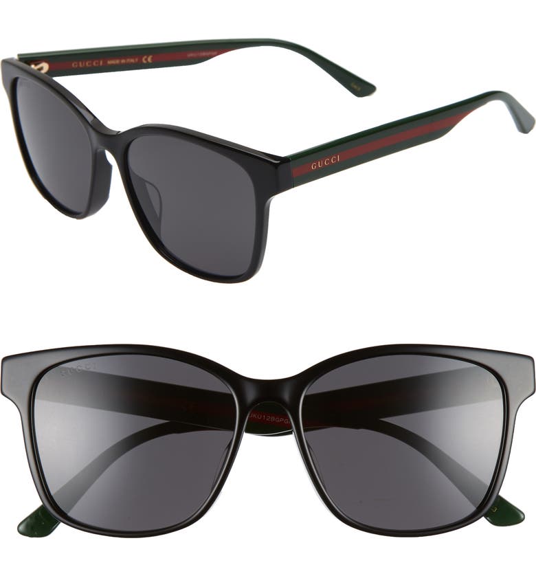 Gucci 56mm Sunglasses_BLACK