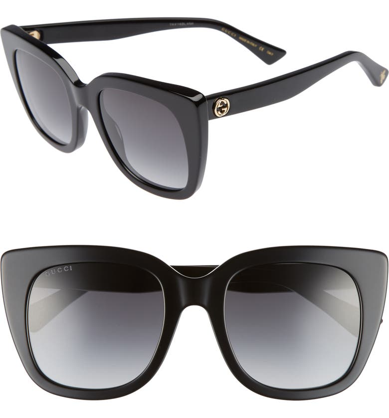 구찌 Gucci 51mm Cat Eye Sunglasses_BLACK