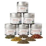 Gustus Vitae Salt-Free Gourmet Seasoning Collection | Non-GMO | 6 Magnetic Tins | Small Batch Spice Blends