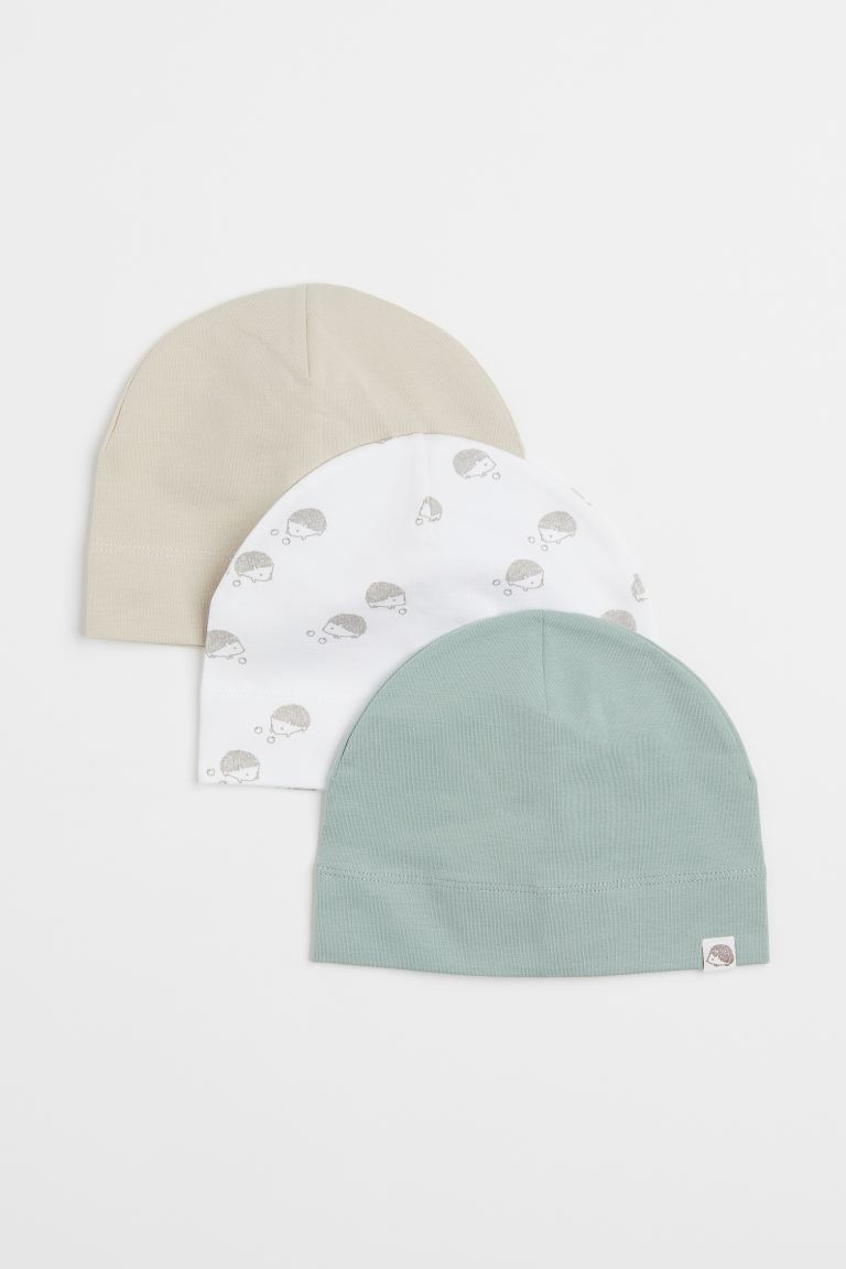 에이치앤엠 H&M 3-pack Cotton Jersey Hats