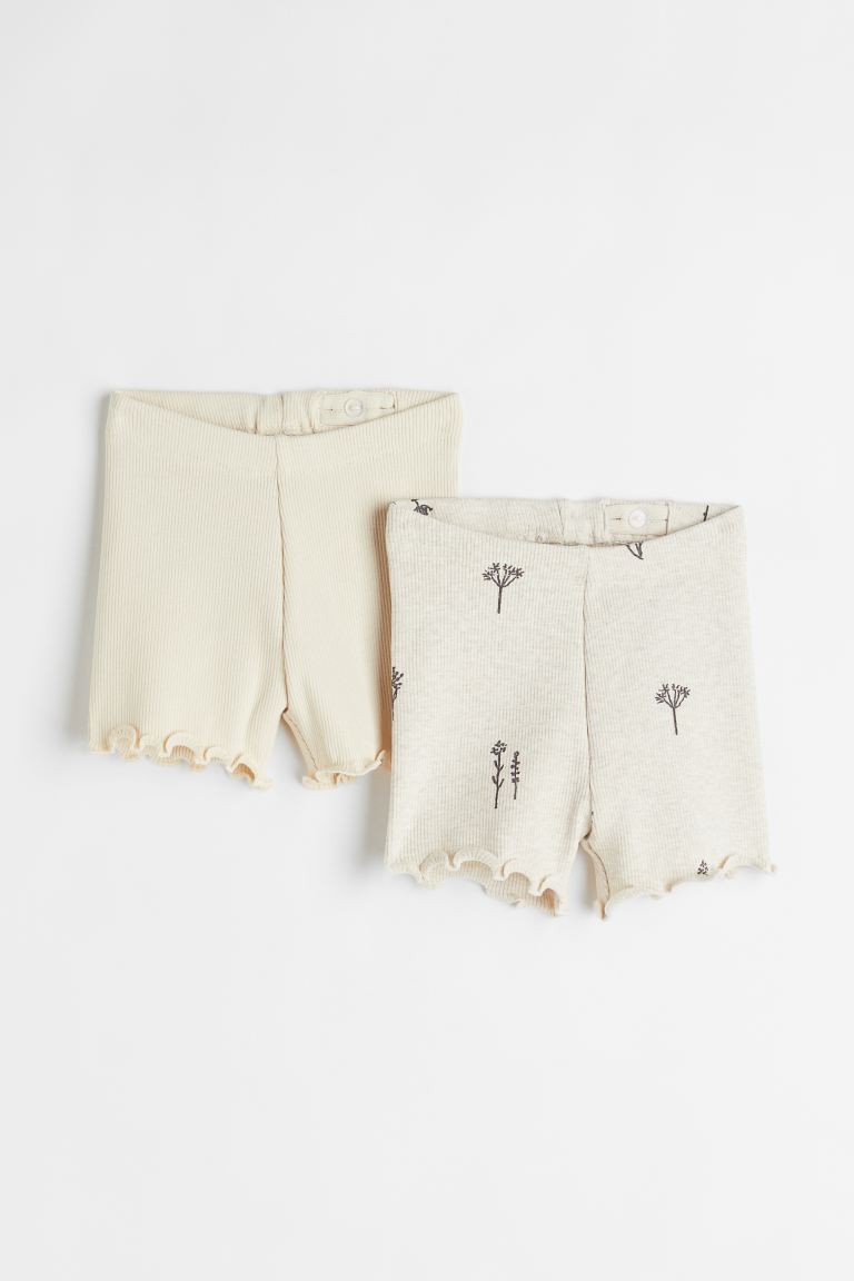 H&M 2-pack Ribbed Shorts